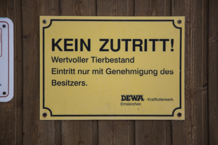 Foto: Schild KEIN ZUTRITT
