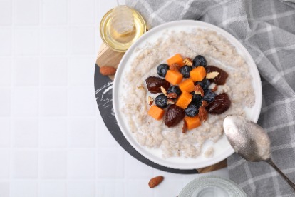 Milchgerste mit eingelegten Zwetschgen_content