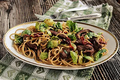 Foto: Rosenkohl mit Spaghetti