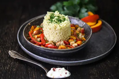 Hähnchen Curry mit Reis