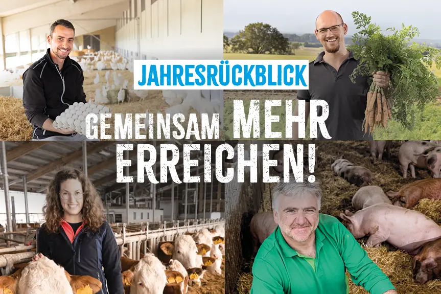 Landwirte präsentieren ihre Erfolge in der Landwirtschaft unter dem Motto Gemeinsam mehr erreichen im Jahresrückblick.