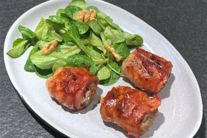Mini-Bacon-Bombs mit Feldsalat_content